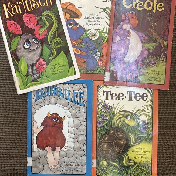 LOT 5 SERENDIPITY Books Cosgrove Vintage Paperbacks Hucklebug Creole Tee Dragon - Picture 1 of 9